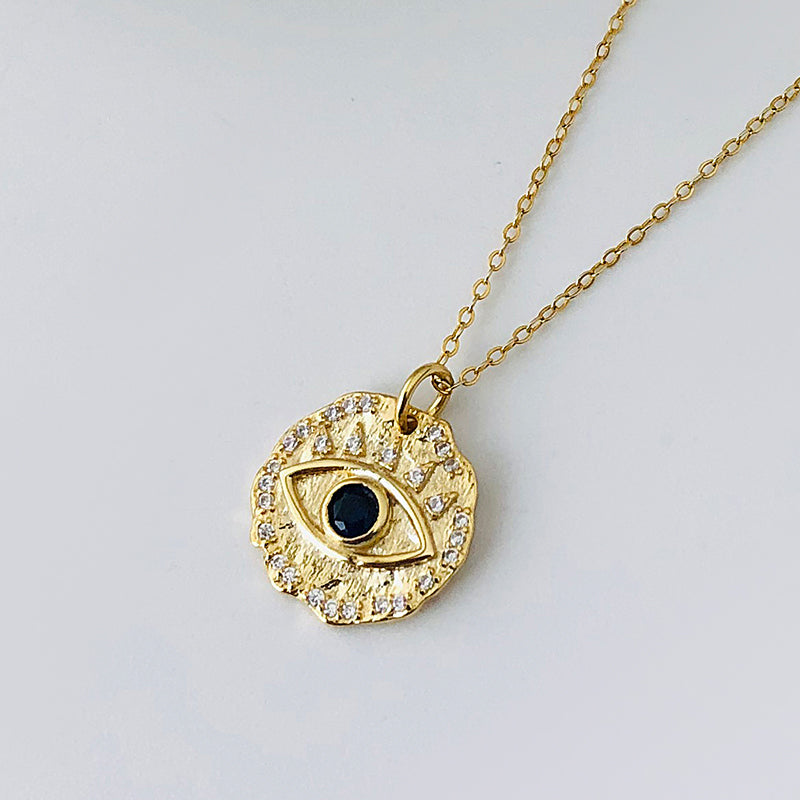 Evil Eye Coin Necklace