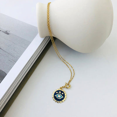 Enameld Evil Eye Necklace