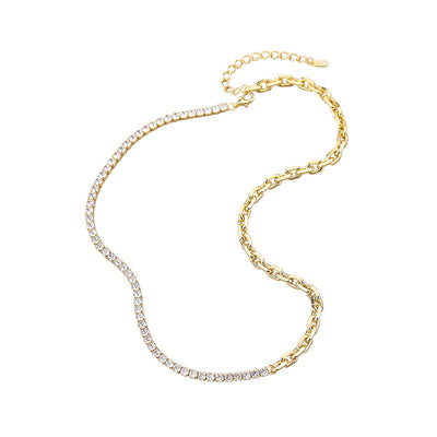 Janus Choker - Half Tennis Half Link Chain