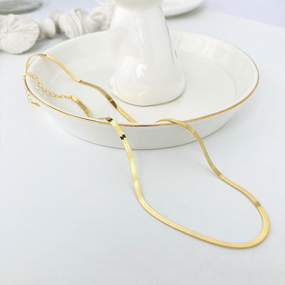 Flat Snake Bone Necklace - Aya