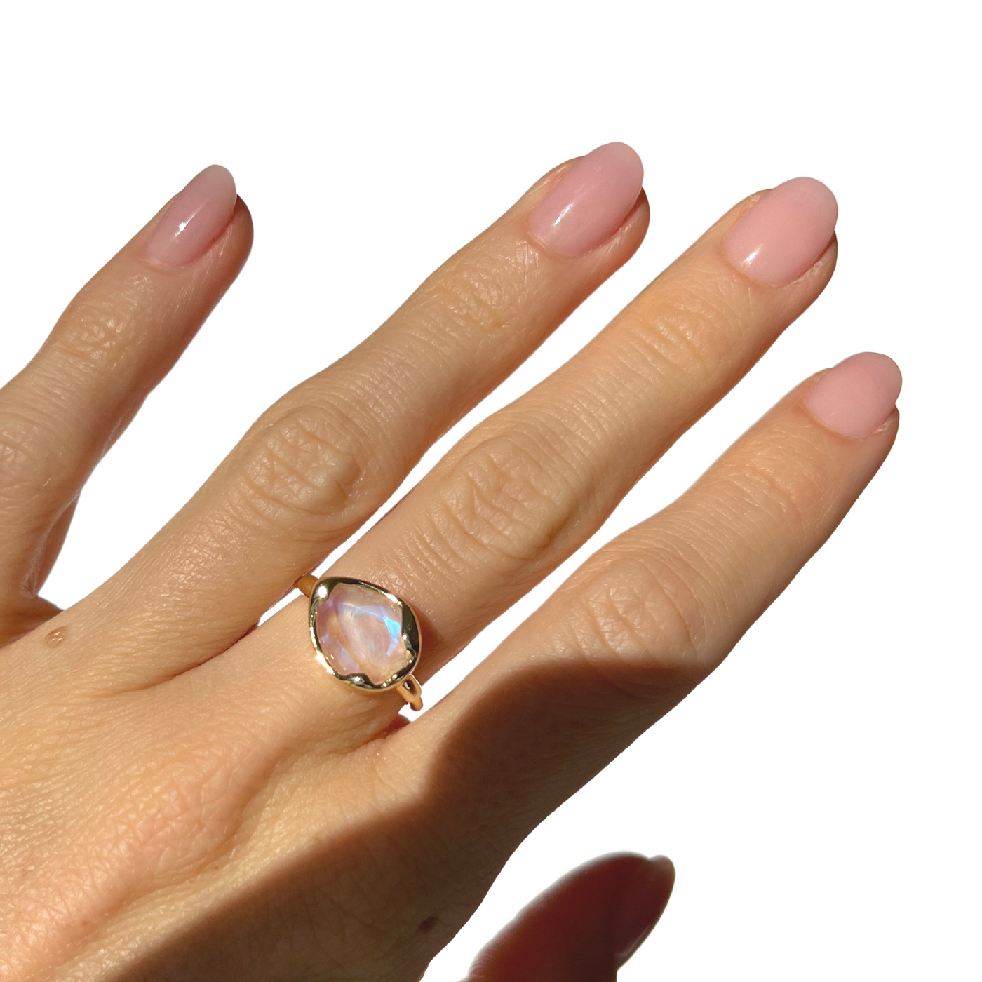 Moonstone Ring Organic Shape