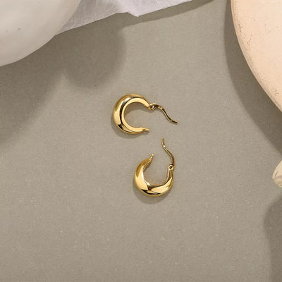 Chunky U Shape Hoop Earrings - Uriel