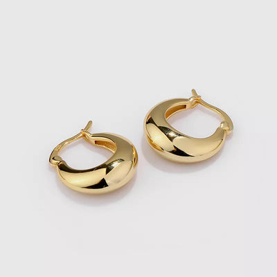 Chunky U Shape Hoop Earrings - Uriel